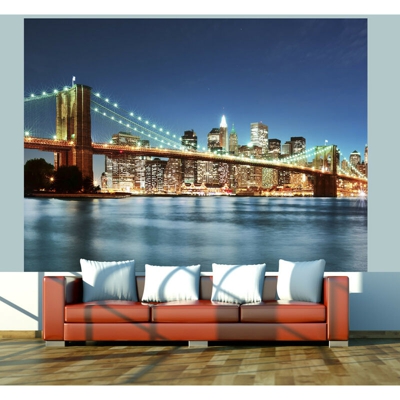Fotomurale - Il Ponte di Brooklyn luccicante