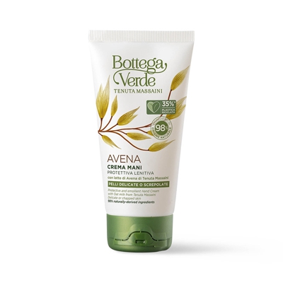 AVENA - Crema de manos protectora y calmante con leche de Avena de Tenuta Massaini (75 ml) - pieles delicadas o agrietadas