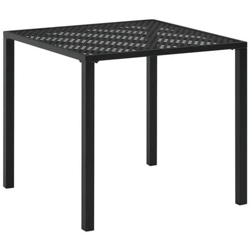 Tavolo Da Pranzo Per Esterni Acciaio 80x80x72cm A Rete Nera características