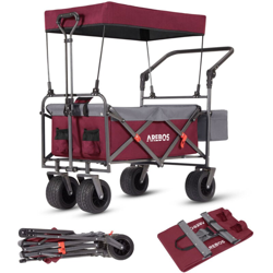 AREBOS Carrello da trasporto per esterni Pieghevole Compattabile Passeggino características