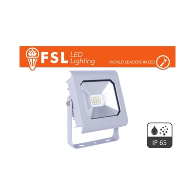 proiettore per esterni 10 watt 120° 220-240 volt A+ CE IP65 bianco naturale esterno grigio no lif fl680smd10w40k - FSL
