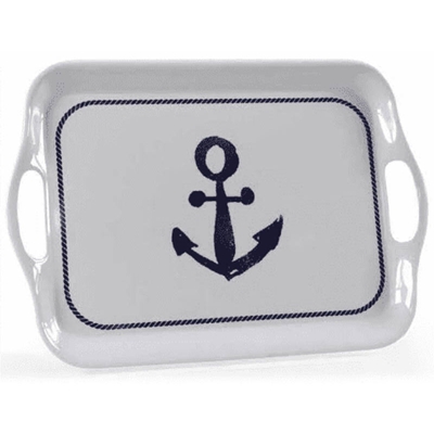 Vassoio Decorazione Ancora 41X29Cm - FALSE