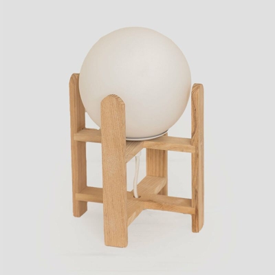 Lampada da tavolo Esfyr Bianco Legno - Sklum