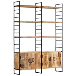 Libreria A 4 Livelli Legno Di Mango Grezzo 124x30x180 Cm en oferta