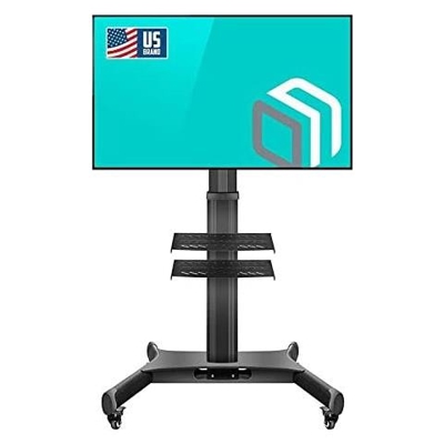 Supporto Tv Da Pavimento Per Shermi Da 32 A 65 Lcd Qled - Carrello Tv Con Rotelle Universale Con Vesa Max. 600 X 400 Mm