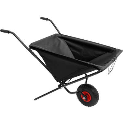 Carriola pieghevole da giardino leggera trolley trasporto foglie con rotelle 56L - ECD GERMANY