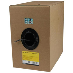 Rotolo in serie di cavi riser UTP solidi CMR Cat5e, 304,8 m, colore nero en oferta
