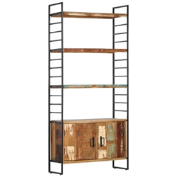 Libreria A 4 Livelli Legno Massello Di Recupero 80x30x180 Cm características