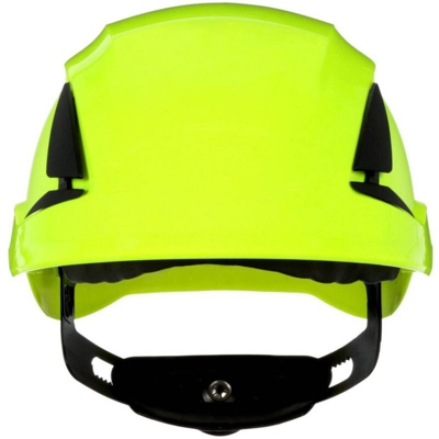 3M SecureFit X5514V-CE-4 Casco di protezione ventilato, con sensore UV Verde Neon EN 397