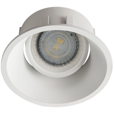 Kanlux - faretto incasso ivri 80 mm CE alluminio bianco interno orientabile tondo kan 26736