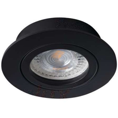 Kanlux - faretto incasso dalla 1 luce 70 mm CE GX5,3 IP20 interno nero orientabile tondo kan 22432