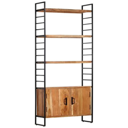 Libreria A 4 Livelli 80x30x180 Cm In Legno Massello Di Acacia en oferta