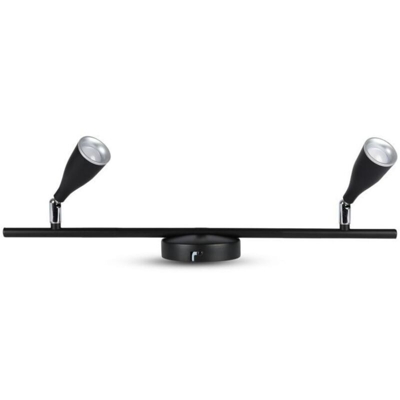 Lampada da muro Led 9W (2x4.5W) Wall Light colore nero V-TAC VT-810 4000K