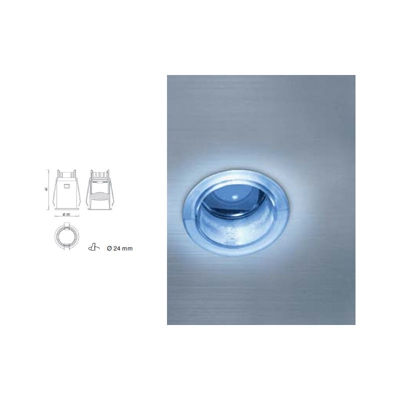 spot led foro 24mm blu 1w 70lm 350ma f - ILLUMINA