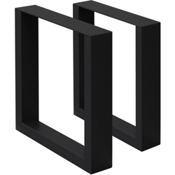 2x Struttura tabella base gambe del tavolo piedini tavoli acciaio nero 30x43cm - ECD GERMANY características