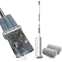 Asupermall - Beige M1 Mop senza mani umido e asciutto + 2 panni en oferta