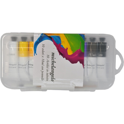 Nespoli set 10 tubetti vernice acrilica 18ml - MICHELANGELO
