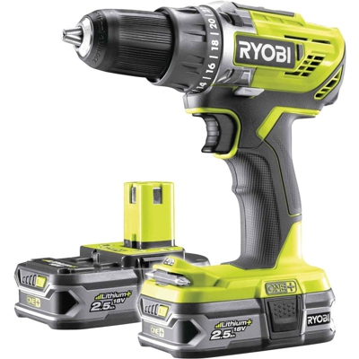 Trapano Avvitatore 18V (2x 2.5Ah) Ryobi R18DD3 225S
