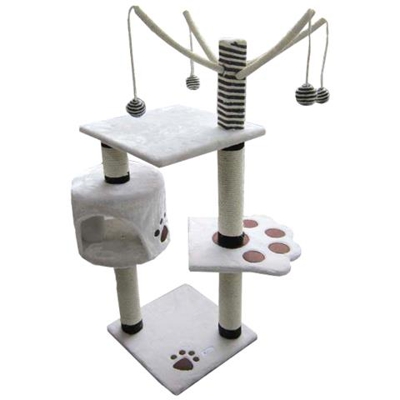 Tiragraffi Luca Bianco 125cm Gatt Sisal Casetta Tronchetto Colonne Nuovo