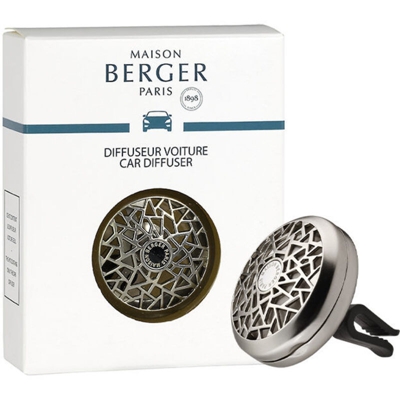 Maison Berger - DIFFUSORE PER AUTO BASE GRAPHIC NICKEL LAMPE BERGER DECORAZIONE PROFUMO CASA AMBIENTE