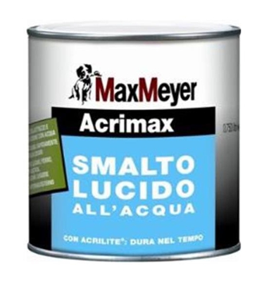 Smalto lucido all'acqua Max Meyer ACRIMAX ROSSO VIVO 0.75 litri