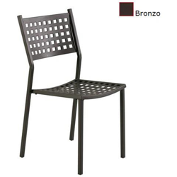 Sedia Da Giardino In Metallo Zincato Alice Impilabile - Alice Impilabile Bronzo precio