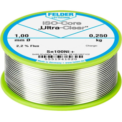 Felder Löttechnik ISO-Core Ultra-Clear Sn100Ni+ Stagno senza piombo Bobina Sn99.25Cu0.7Ni0.05 0.250 kg 1 mm en oferta