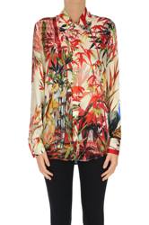 Printed  silk shirt características