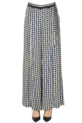 Printed viscose trousers