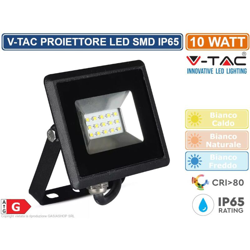 Faro LED SMD 10W E-Series Colore Nero 4000K IP65 - V-tac precio