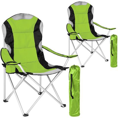 2 Sedie Da Campeggio Imbottite - Verde