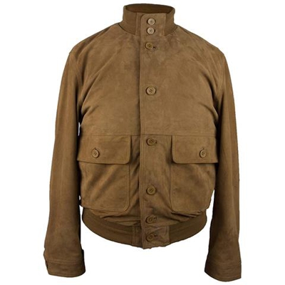 Giacca Da Uomo In Camoscio Cognac Colore Cognac - Taglia L