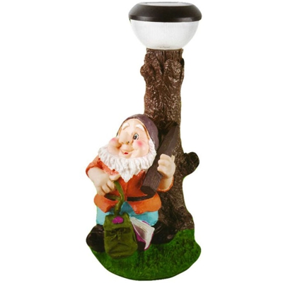 3 gnomi a led da giardino nano faretto segnapasso esterno energia solare 35 cm - VINCO GREEN LIGHT