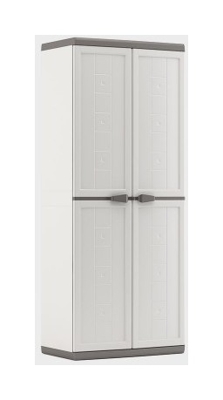 KIS - Armadio alto in resina 'Jolly' (Bianco/Grigio)