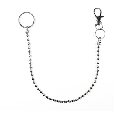 1 portachiavi a catena metallo con gancio moschettone e anello brise modello 5 - ASIASHOPPING