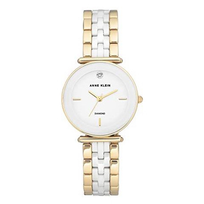 Ak / 3158wtgb - Orologio Da Donna Analogico Al Quarzo, Con Cinturino In Ceramica, Colore: Bianco