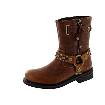 Motociclista Stivali Vada D88355 Castano Corti Cablaggio, Harley Schuhe Damen Größen: 37