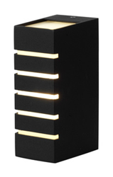 Capaldo - Plafoniera a parete mod 413 colore nero cm 9,5x6,3x17h - CERAMICSTORE en oferta