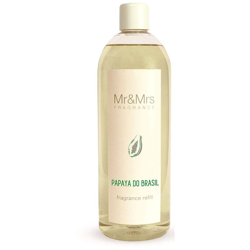 Mr&mrs Fragrance - MR&MRS FRAGRANCE RICARICA DIFFUSORE A BASTONCINO BLANC 1L PAPAYA DO BRASIL - MR & MRS FRAGRANCE precio