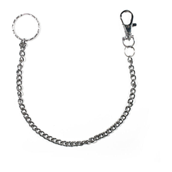 1 portachiavi a catena metallo con gancio moschettone e anello brise modello 2 - ASIASHOPPING precio