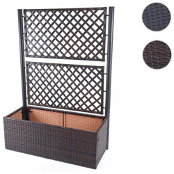 Vaso Portavasi Per Piante Rampicanti Hwc-d76 Polyrattan 43x100x142cm Marrone en oferta