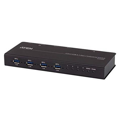 Aten 647.574 Switch Hub Usb 3.1 Industriale Gen 14 X 4us334i Nero