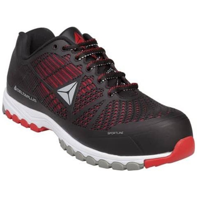 Scarpe Da Lavoro Basse Deltasport S1p - Pu Iniettato Mesh Nero-rosso - 40 - Dsporspnr40