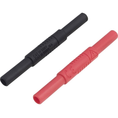 VOLTCRAFT MSL-504 Connettore cavo di misura [Presa 4 mm - Presa 4 mm] Nero, Rosso