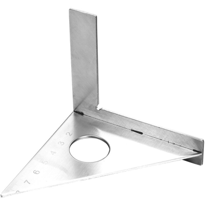 Righello triangolare per lavorazione del legno Righello multifunzionale per falegname Righello per marcatura ad angolo quadrato con angolo a 45