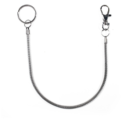 1 portachiavi a catena metallo con gancio moschettone e anello brise modello 1 - ASIASHOPPING