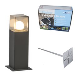 Palo da giardino denmark - Moderno - Alluminio,Plastico - Grafite - Quadrato Max. 1 x Watt - Qazqa precio