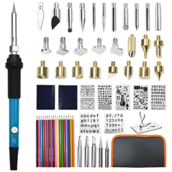 62Pcs Portable Carving Pirografia Strumento Multifunzione Riscaldamento interno Tempreture Regolabile Saldatore elettrico - ASUPERMALL características