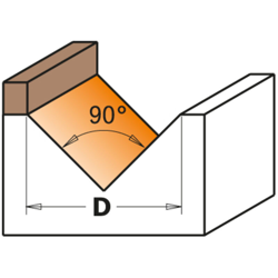 Cmt Orange Tools - 915.160.11B FRESA X INTAGLI A 90 GR. HW S=8 D=16x12.7X53 DX C/CUSC. precio