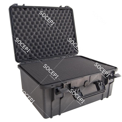 Valigia ermetica c/valvola, mod. MAX465 H220, IP67 DUSTPROOF WATERPROOF Valigia MAX465 H220 colore nero spugne interne con spugne trolley senza